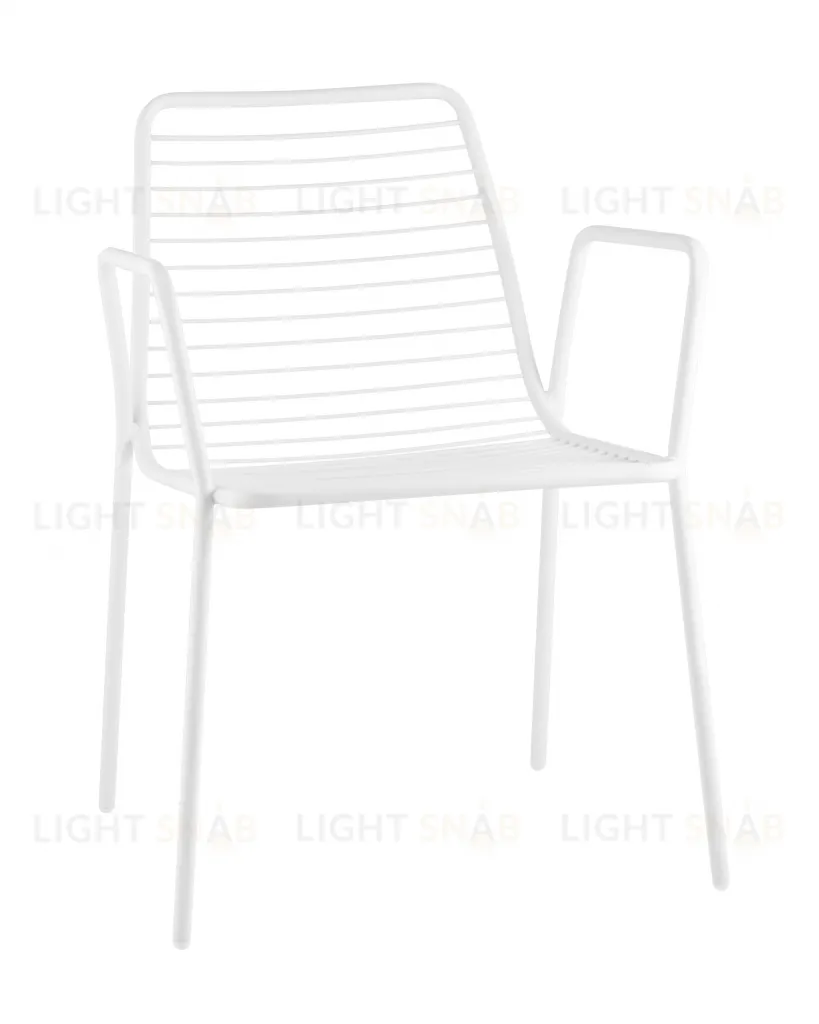 Стул с подлокотниками Дели металл белый УТ000039264