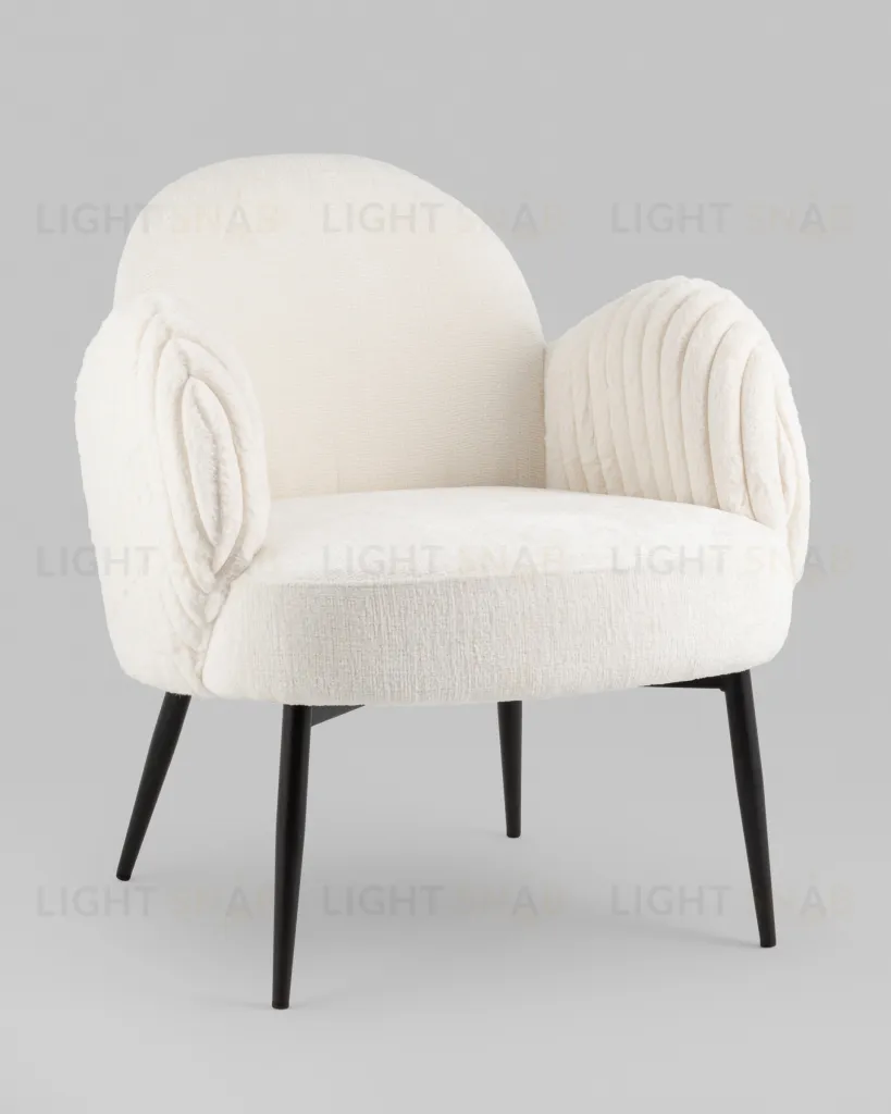 Кресло Wave Stripes букле белый УТ000038941