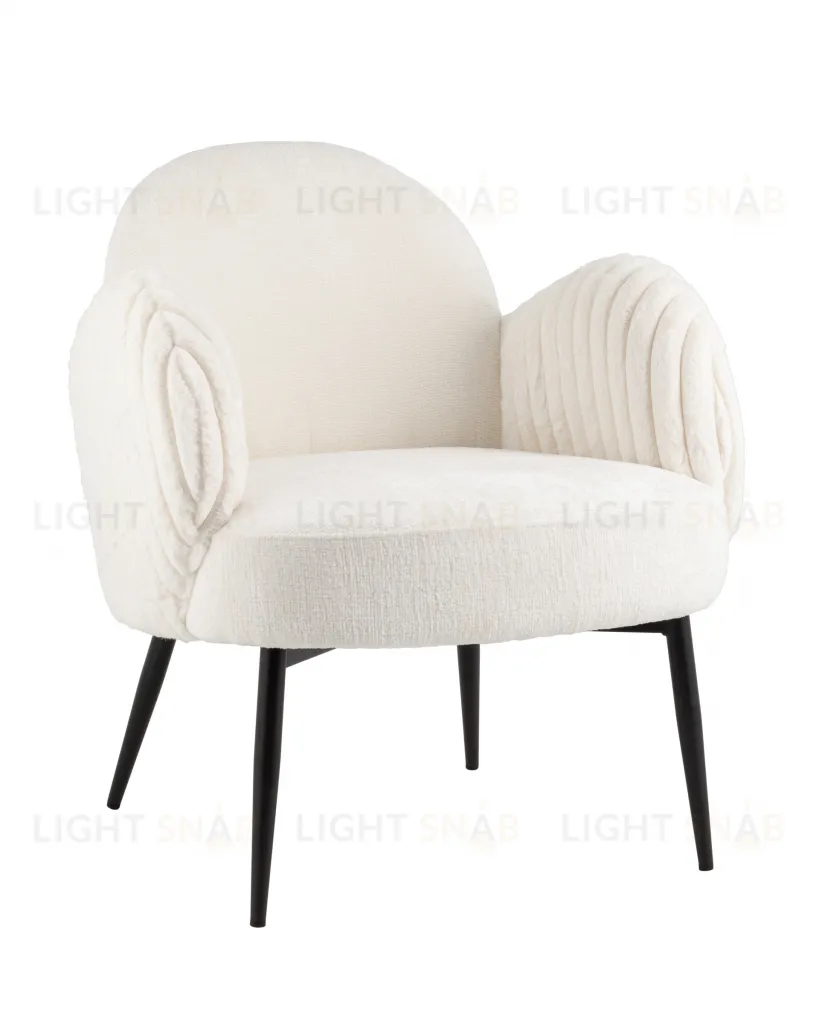 Кресло Wave Stripes букле белый УТ000038941