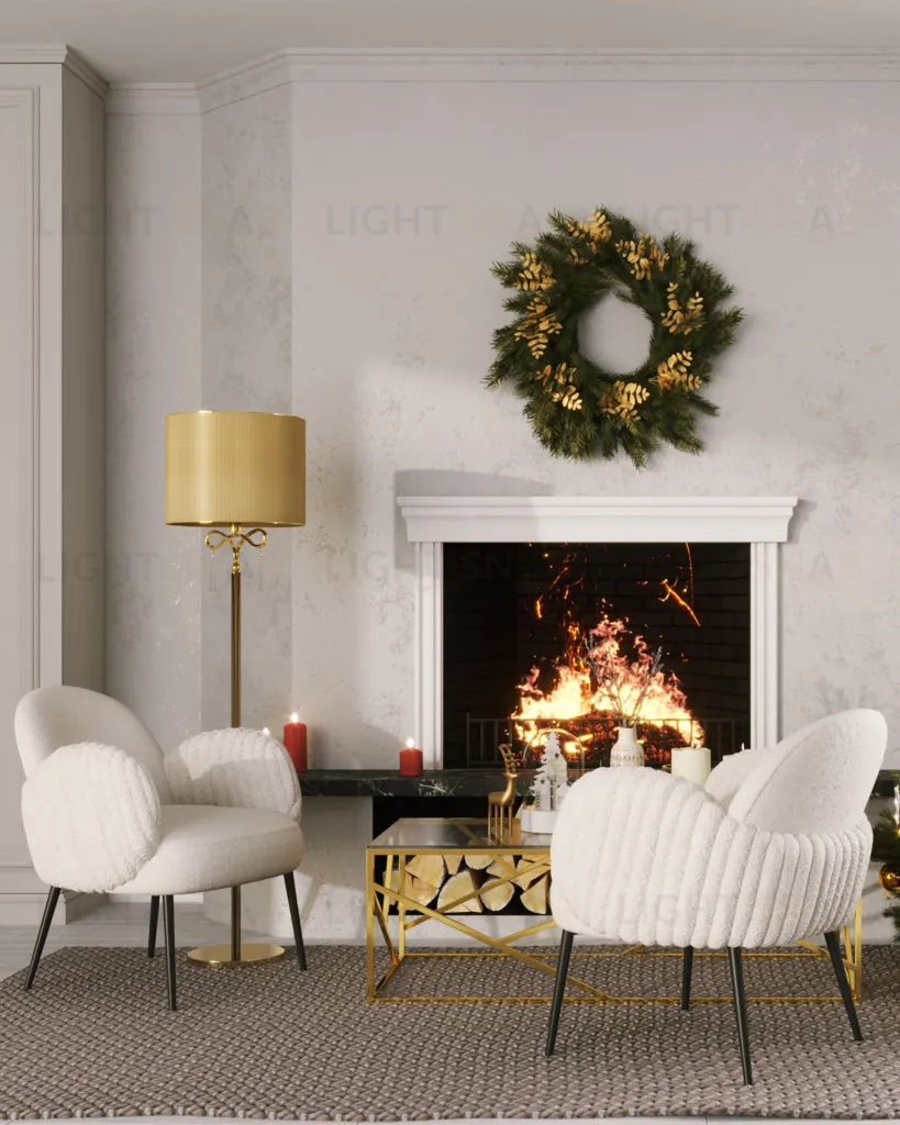 Кресло Wave Stripes букле белый УТ000038941