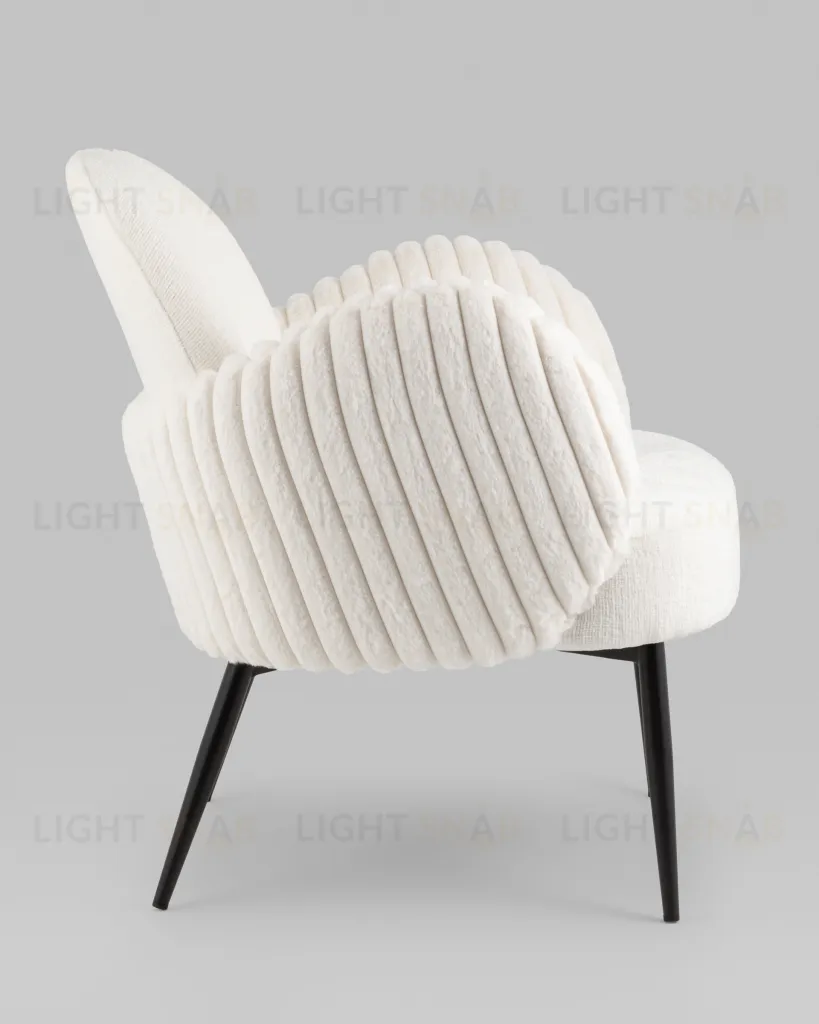 Кресло Wave Stripes букле белый УТ000038941