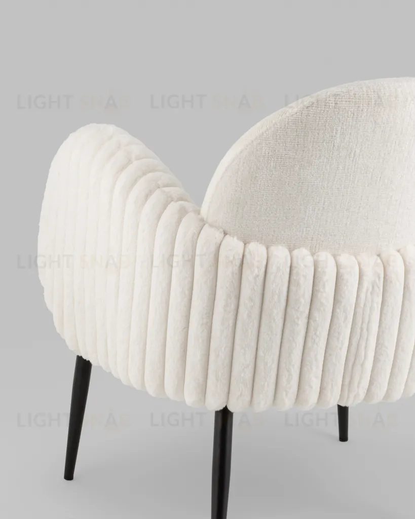 Кресло Wave Stripes букле белый УТ000038941