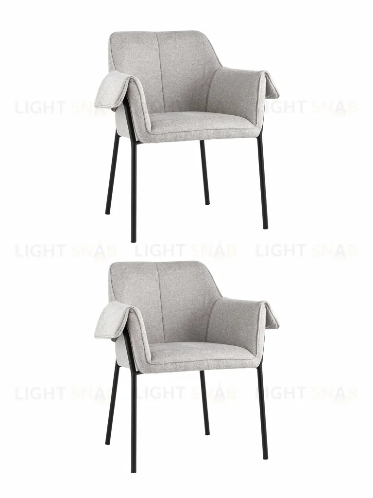 Кресло Бесс рогожка светло-серый 2 шт. УТ000037185