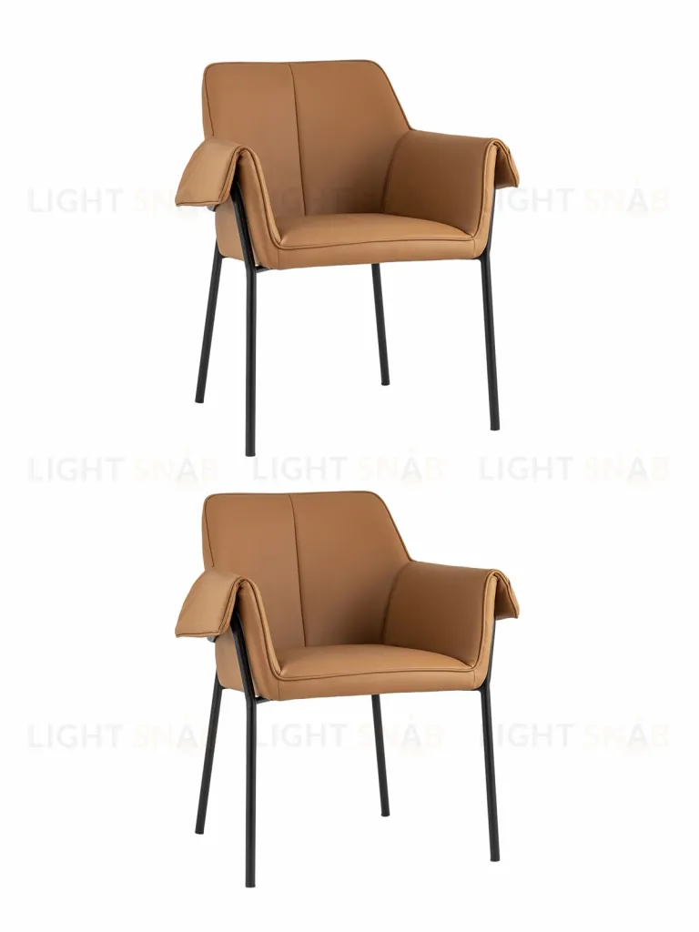 Кресло Бесс экокожа коричневый 2 шт. УТ000037183