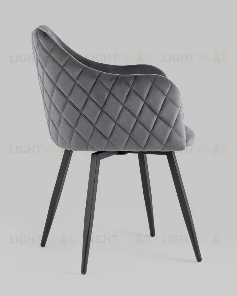 Стул Ника вращающийся велюр серый 2 шт УТ000037498