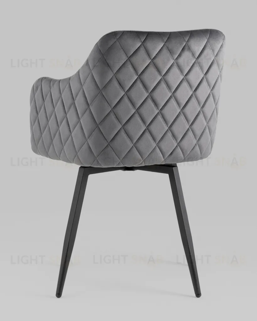 Стул Ника вращающийся велюр серый 2 шт УТ000037498