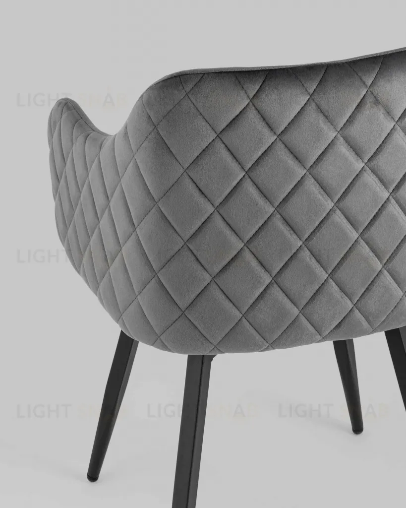 Стул Ника вращающийся велюр серый 2 шт УТ000037498