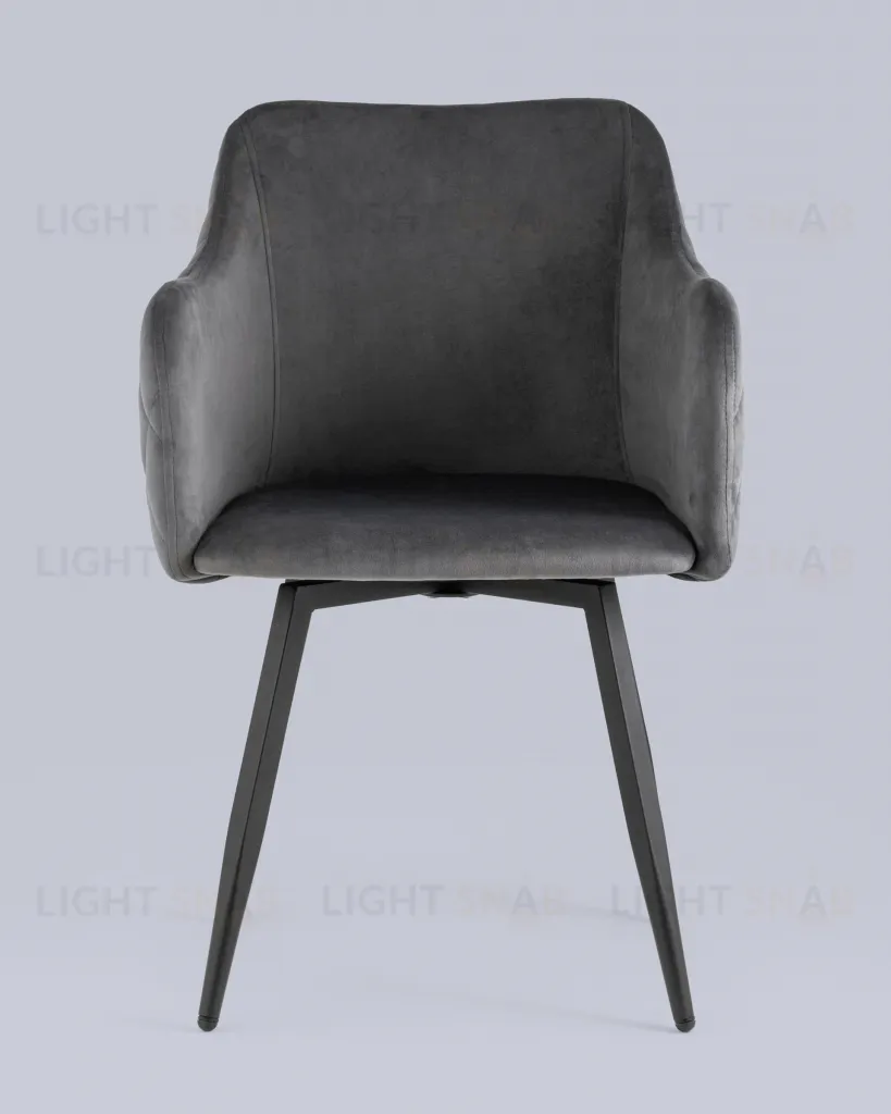 Стул Ника вращающийся велюр серый 2 шт УТ000037498