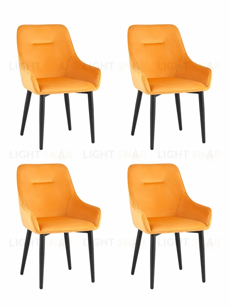 Стул Диана велюр оранжевый 4 шт УТ000037407