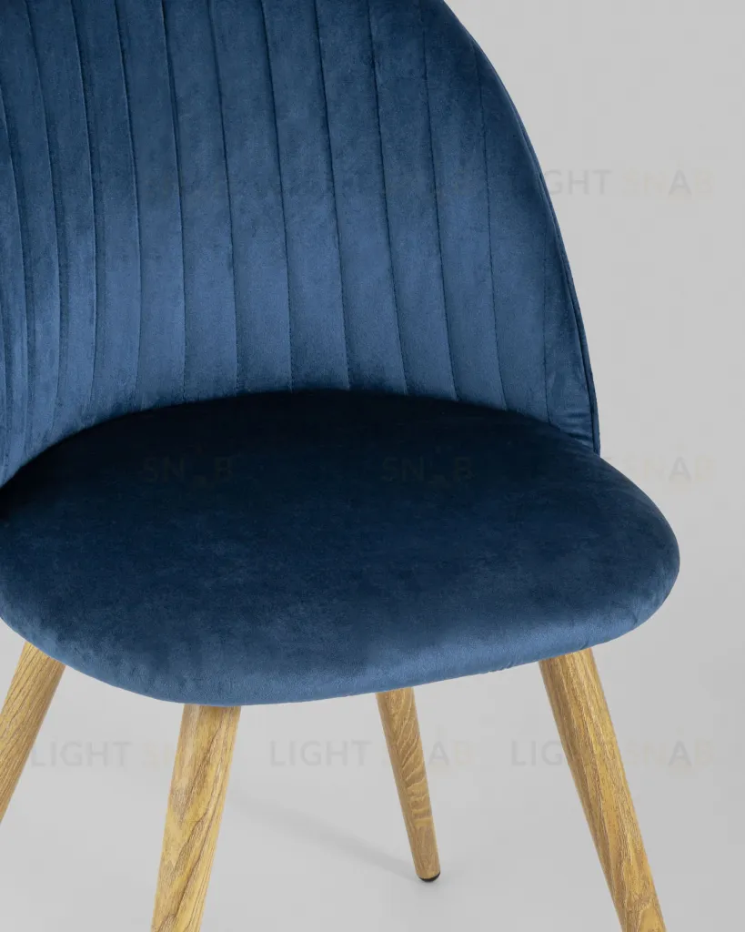 Стул Лион Страйпс велюр голубой 4 шт УТ000037452