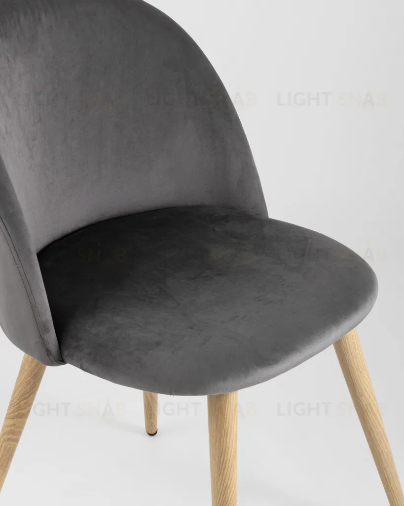 Стул Лион велюр серый 4 шт УТ000037451