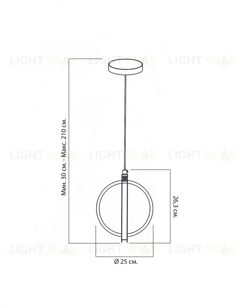 Золотой светодиодный подвес “Глоу” LHLPN010723XNP
