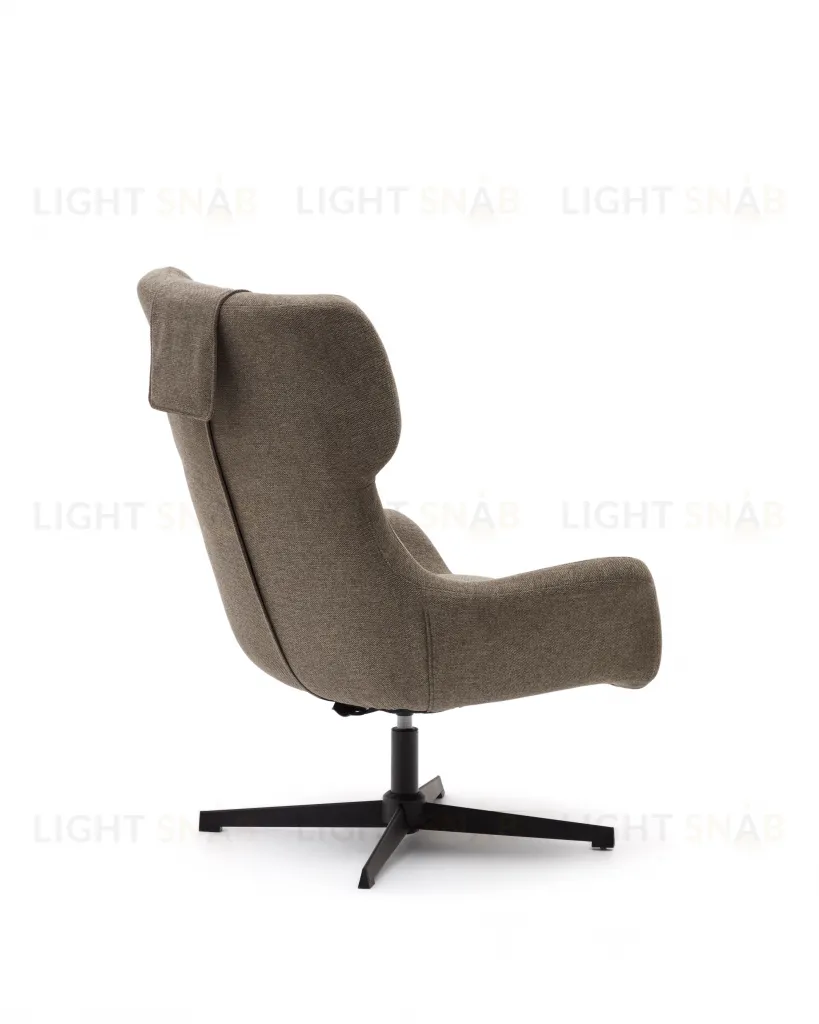 Zalina Вращающееся кресло с подлокотниками из светло-коричневой синели 178408