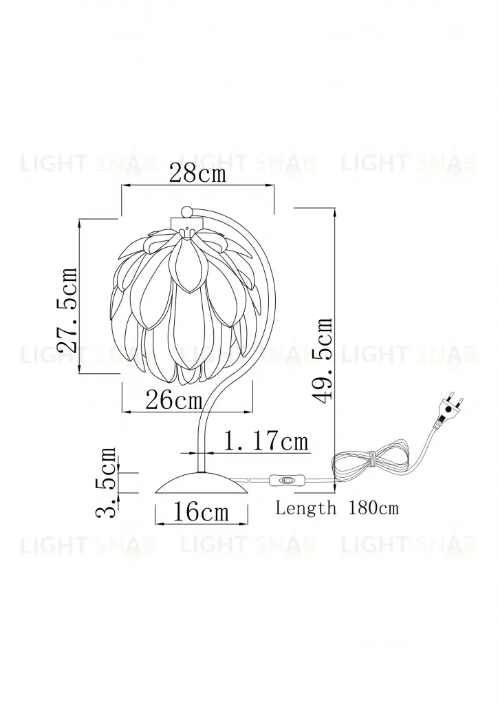 Лампа настольная Moderli V11012-T Flake УТ000038660