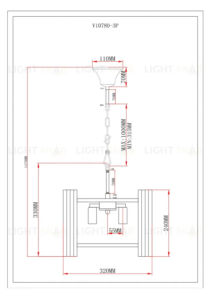 Светильник подвесной Moderli V10780-3P Monte УТ000037869