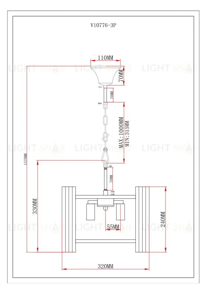 Светильник подвесной Moderli V10776-3P Monte УТ000037865