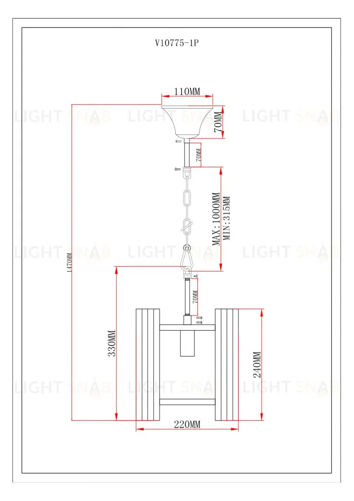 Светильник подвесной Moderli V10775-1P Monte УТ000037864