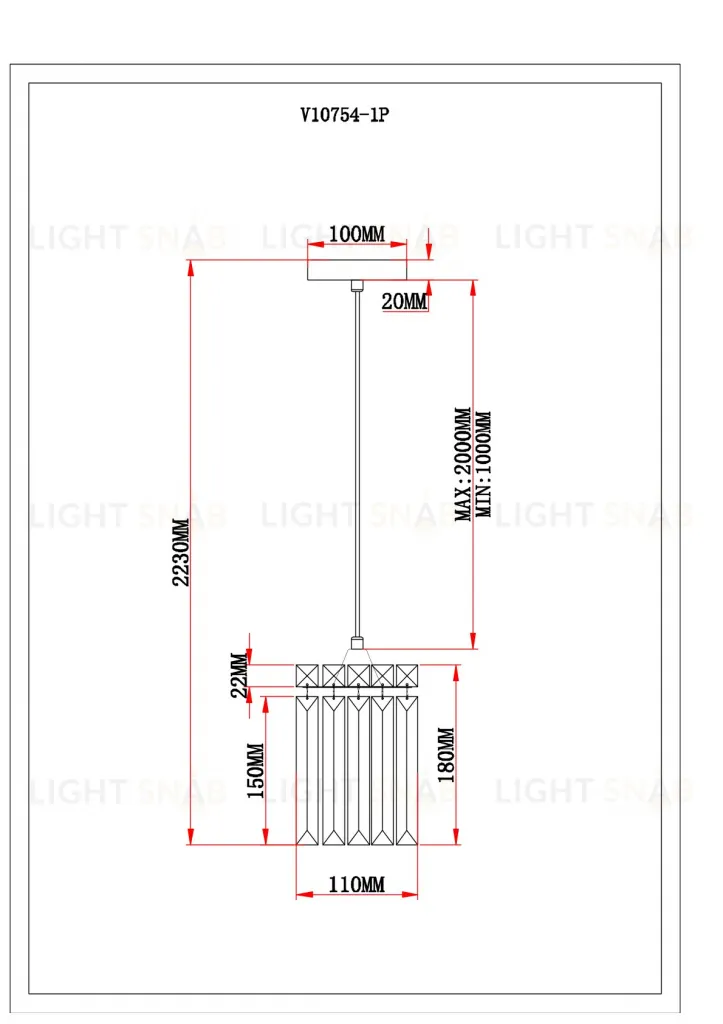 Светильник подвесной Moderli V10754-1P Levi УТ000037843
