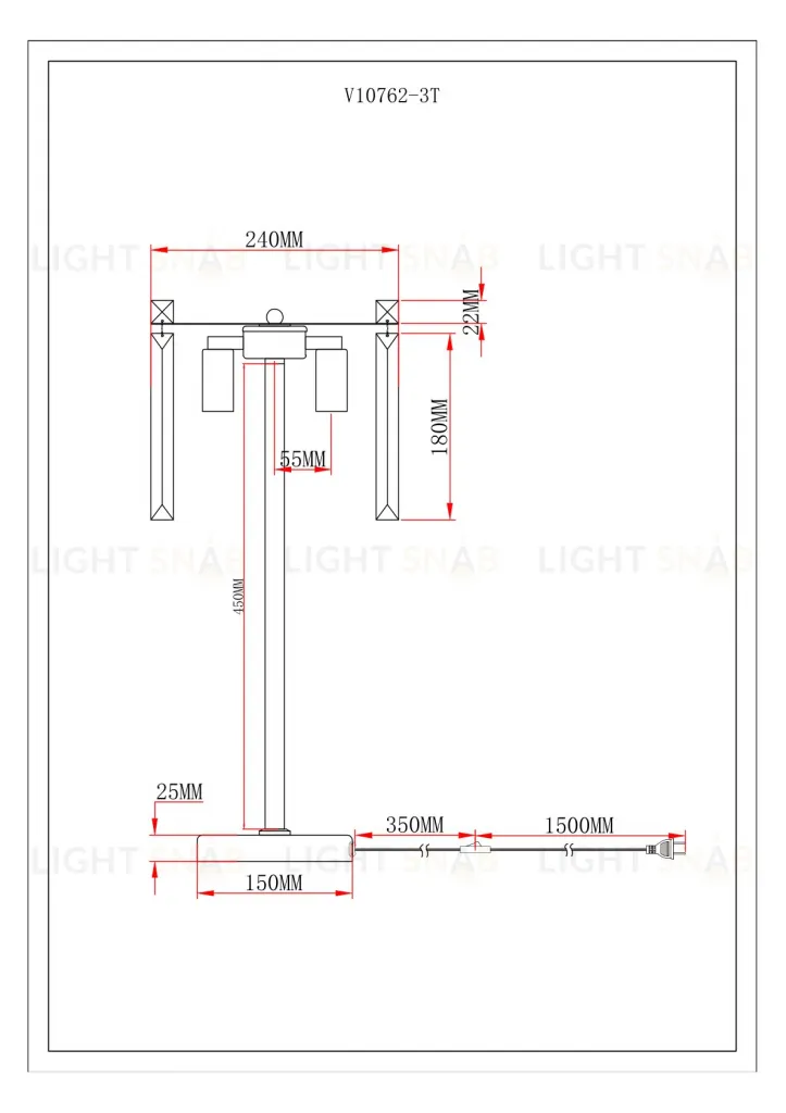 Лампа настольная Moderli V10762-3T Levi УТ000037851