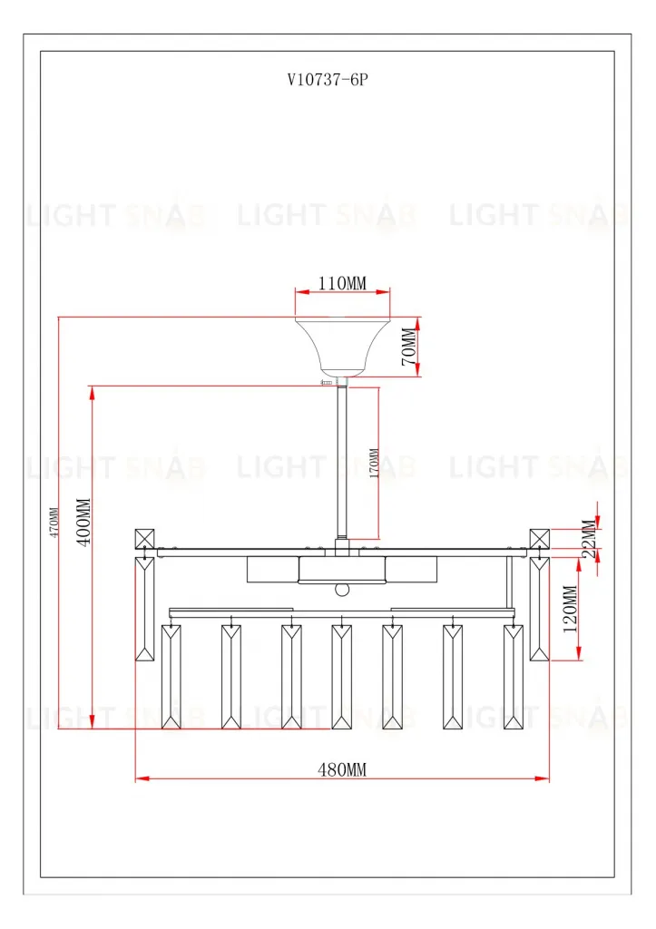 Люстра подвесная Moderli V10737-6P Crystal УТ000037826