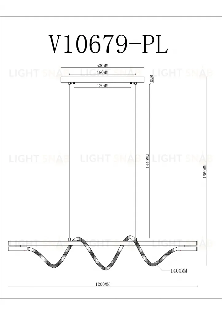 Светильник подвесной светодиодный Moderli V10679-PL True УТ000037642