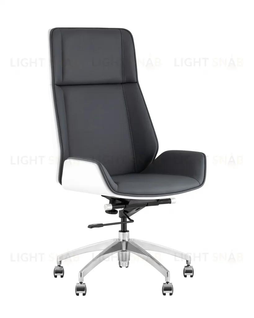 Кресло руководителя TopChairs Crown SN серо-голубой УТ000038528