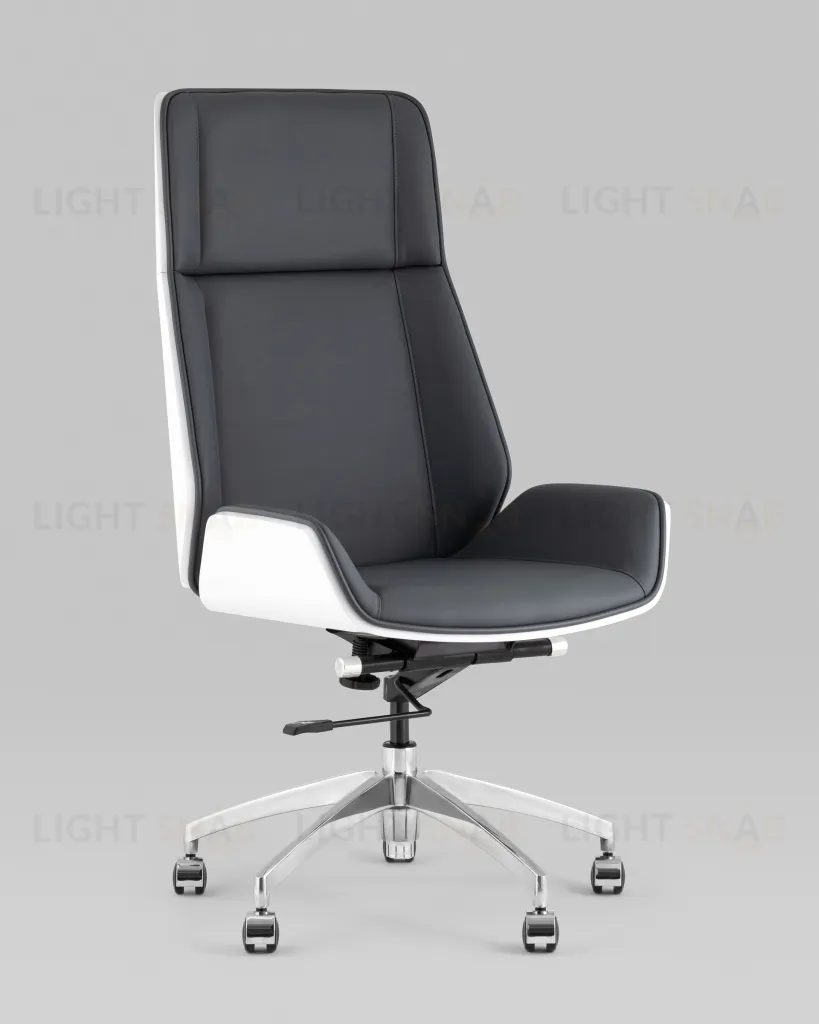 Кресло руководителя TopChairs Crown SN серо-голубой УТ000038528