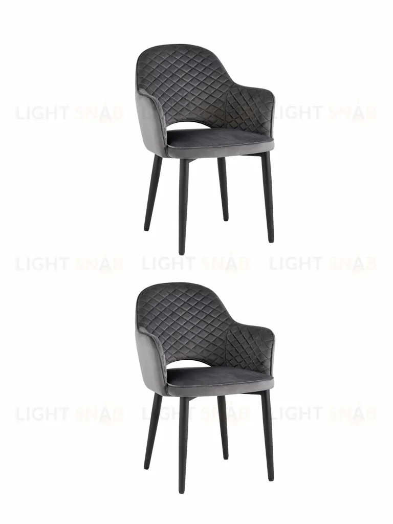 Стул Венера диамант велюр серый 2 шт УТ000038675