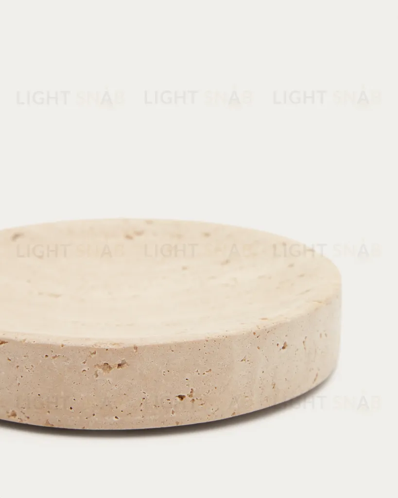 Macre Мыльница из бежевого травертина 178146