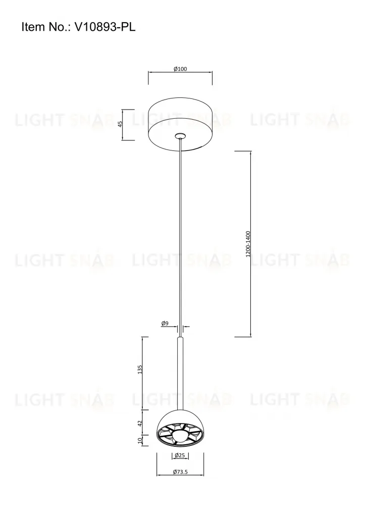 Светильник подвесной светодиодный Moderli V10893-PL Fiona УТ000038000