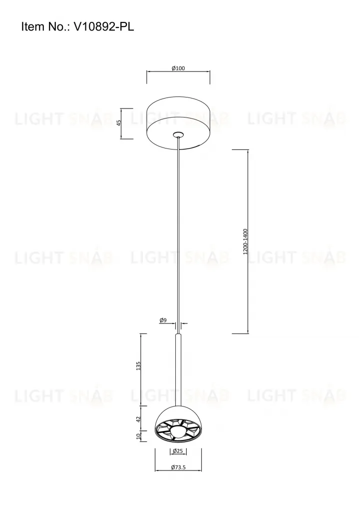 Светильник подвесной светодиодный Moderli V10892-PL Fiona УТ000037999