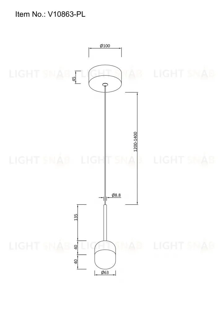 Светильник подвесной светодиодный Moderli V10863-PL Drop УТ000037970