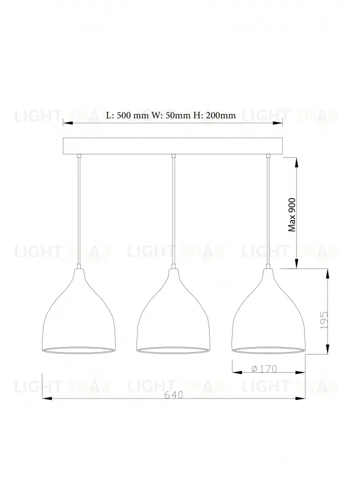 Подвесной светильник Moderli V1400-3P Ria 3*E27*60W УТ000017082