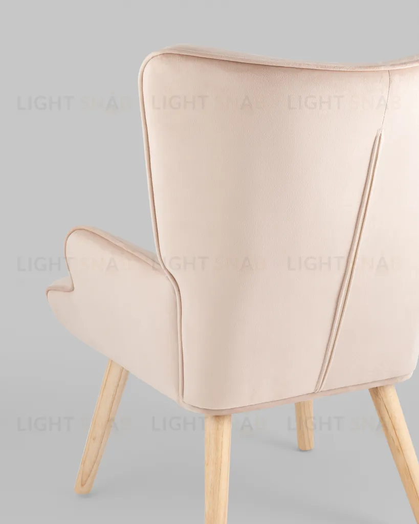 Кресло Хью велюр бежевый УТ000037082