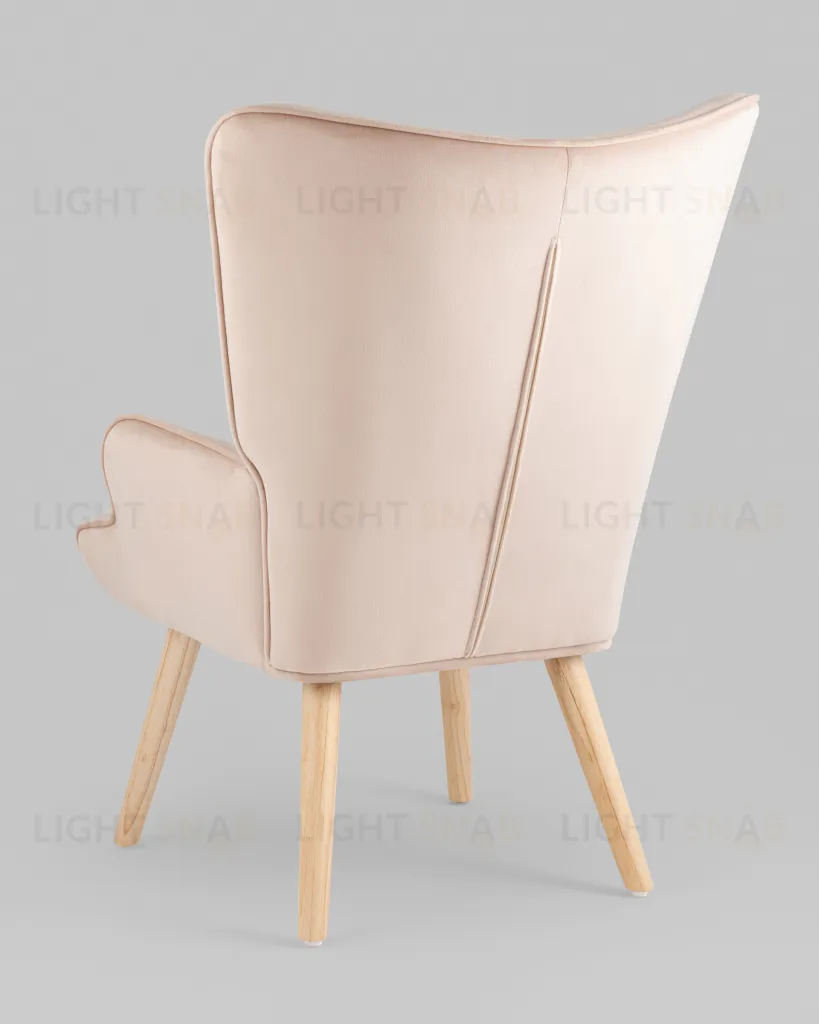 Кресло Хью велюр бежевый УТ000037082