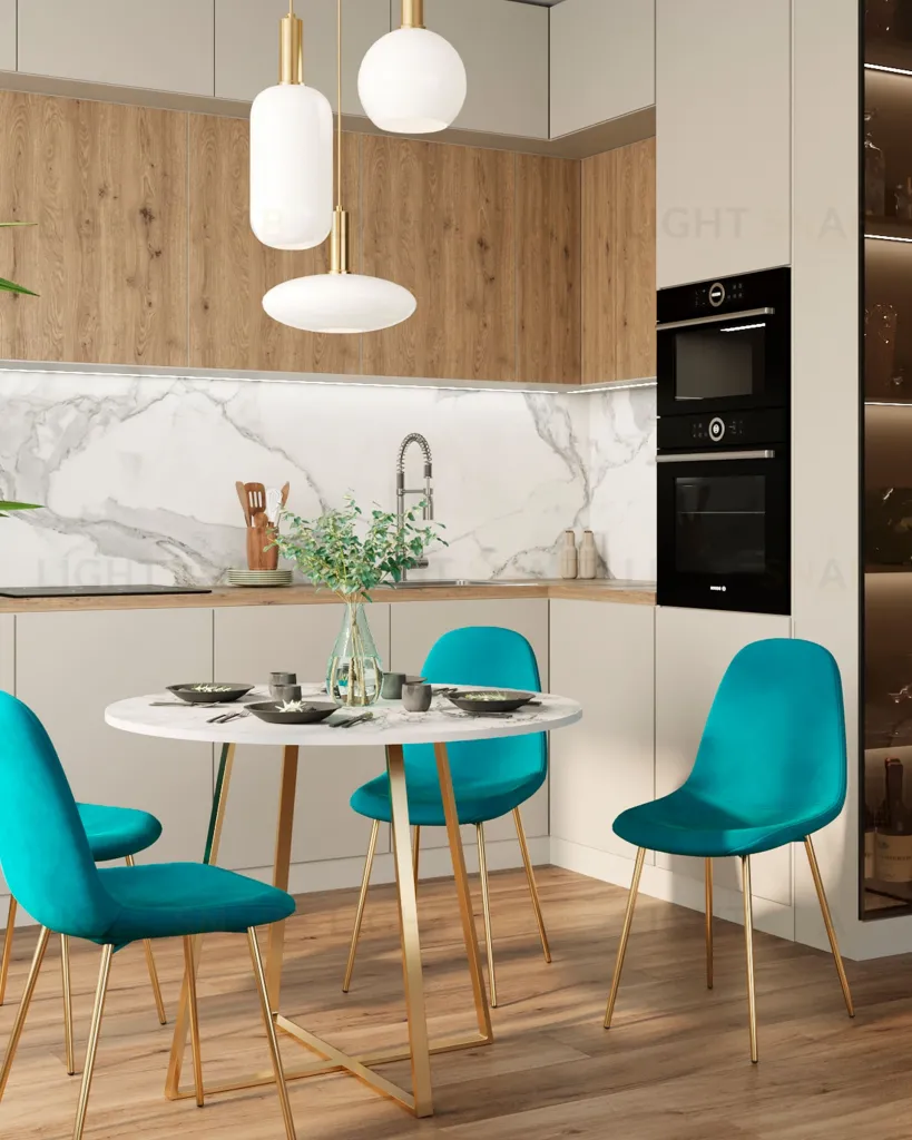 Стол обеденный Дакота 100*100 белый мрамор ножки золото УТ000036110