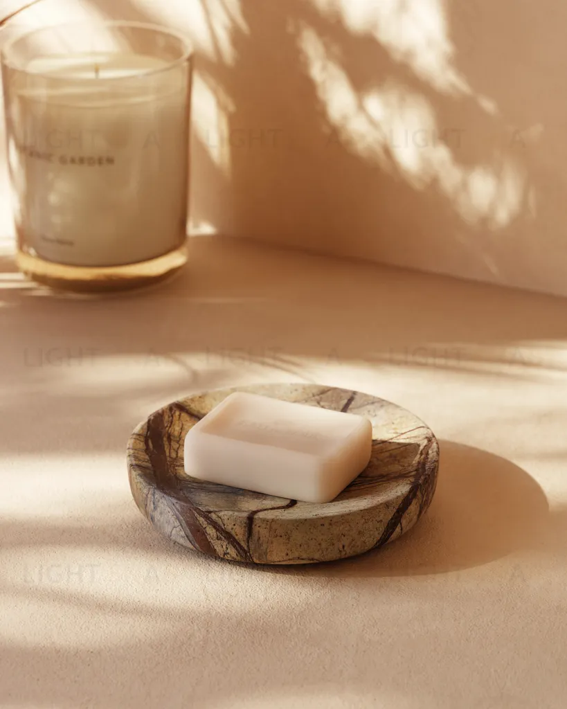 Мыльница Spalsh из бежевого мрамора 115626