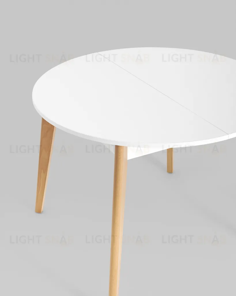 Стол Rondo 100-135*100 бук/белый УТ000035280