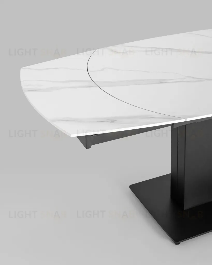 Стол обеденный Хлоя раскладной 120-180*90 керамика светлая УТ000034950