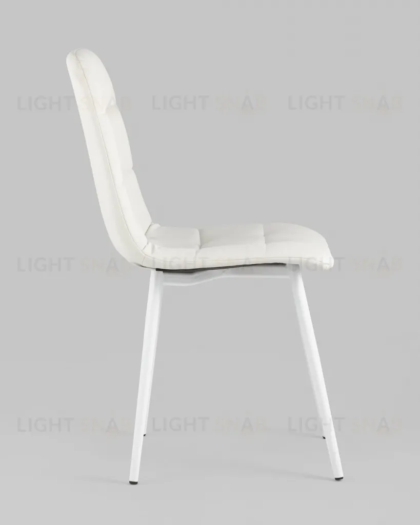 Стул Oliver экокожа белый белые ножки УТ000034850