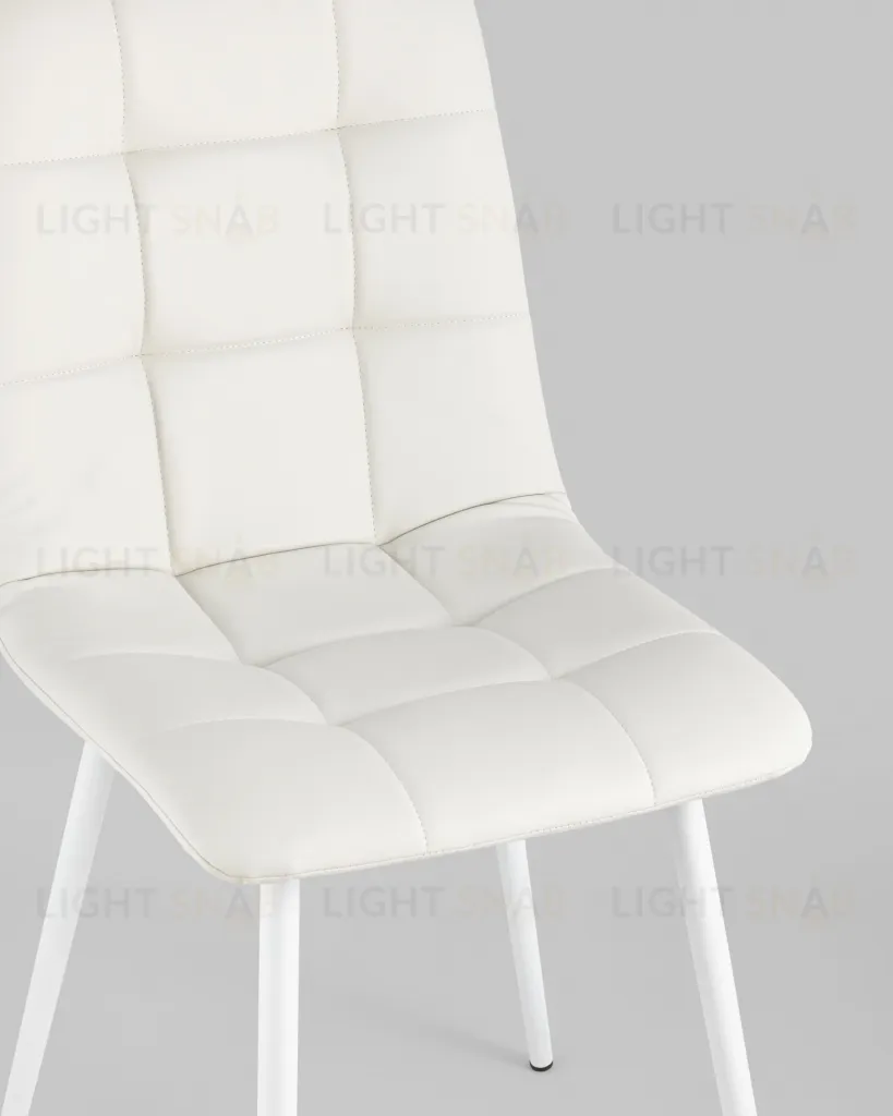 Стул Oliver экокожа белый белые ножки УТ000034850