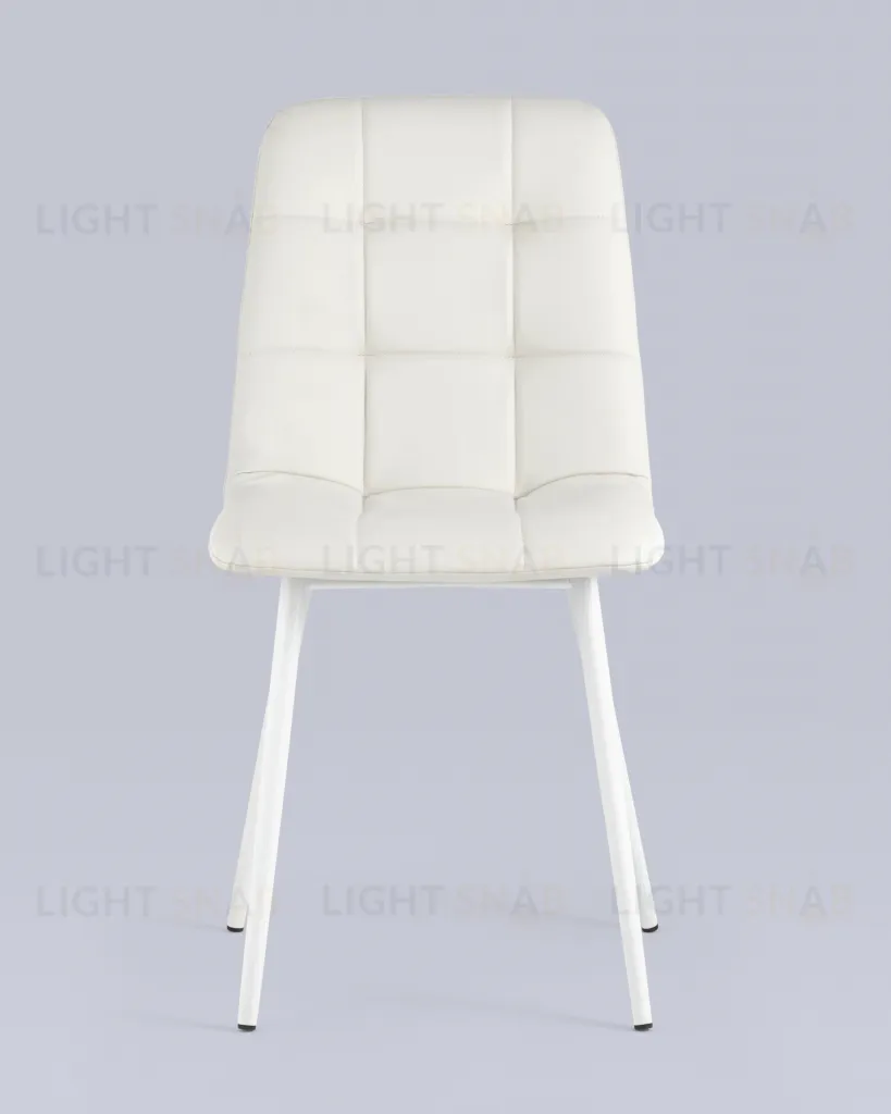 Стул Oliver экокожа белый белые ножки УТ000034850