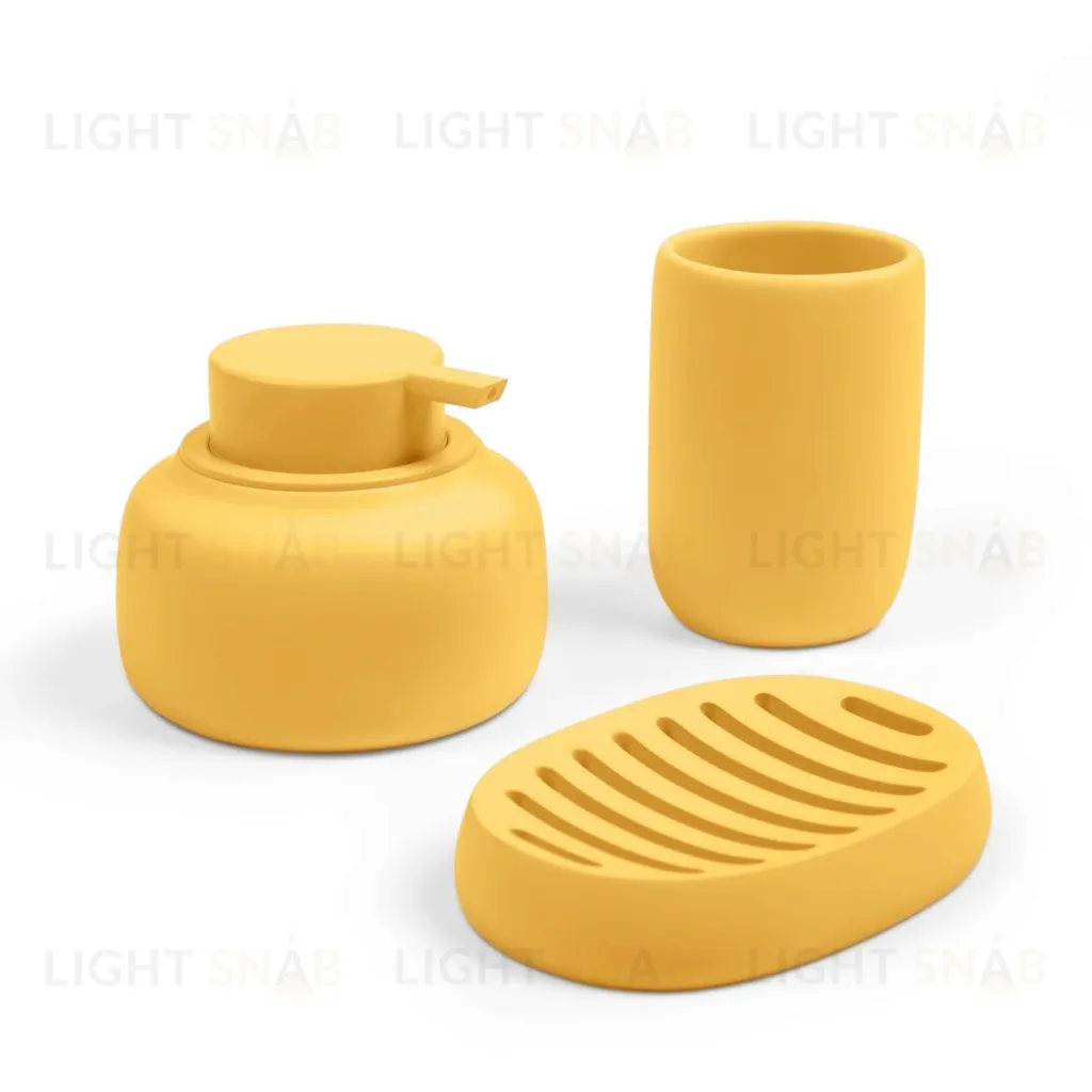 Chia Мыльница из искусственного камня горчичная 109607