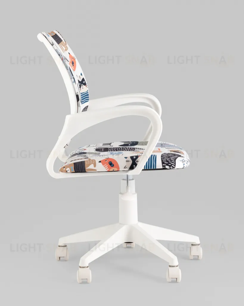 Кресло детское Бюрократ BUROKIDS 1 W мультиколор коты крестовина пластик белый УТ000036838