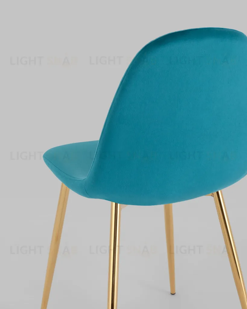 Стул Валенсия SN велюр аквамарин золотые ножки УТ000036465