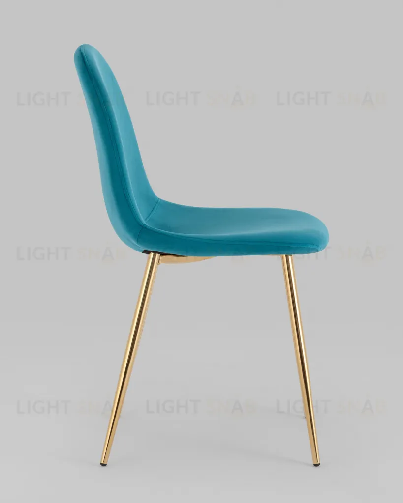 Стул Валенсия SN велюр аквамарин золотые ножки УТ000036465
