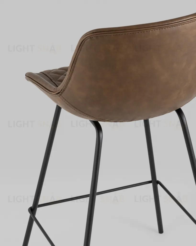 Стул полубарный TEXAS экокожа коричневый УТ000031346