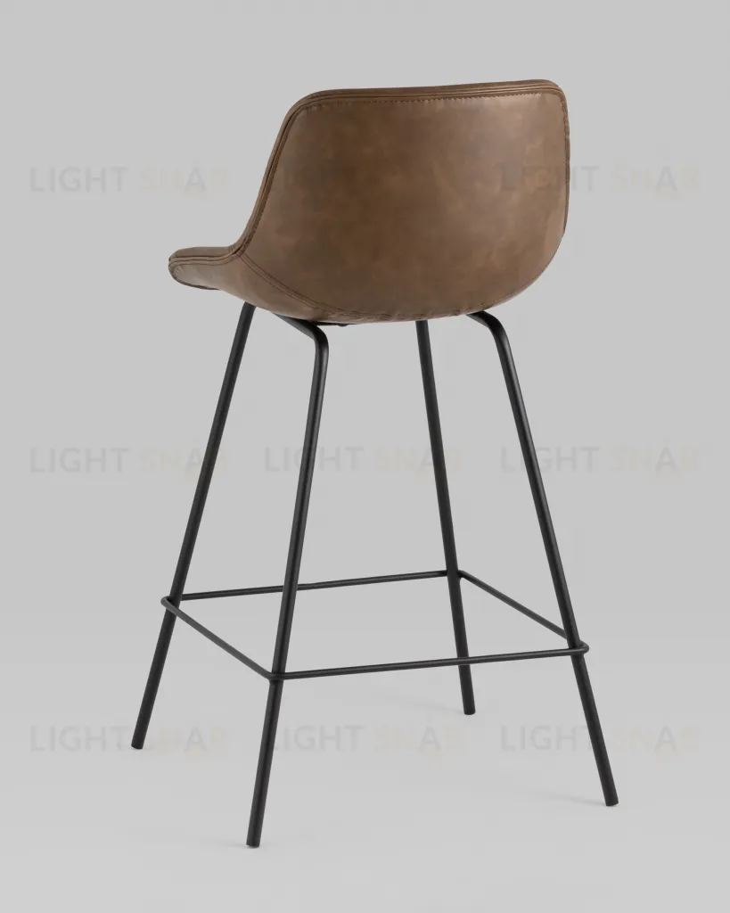 Стул полубарный TEXAS экокожа коричневый УТ000031346