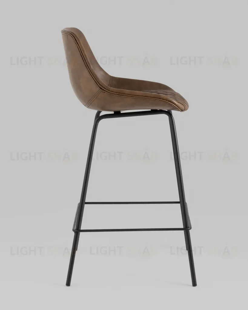 Стул полубарный TEXAS экокожа коричневый УТ000031346