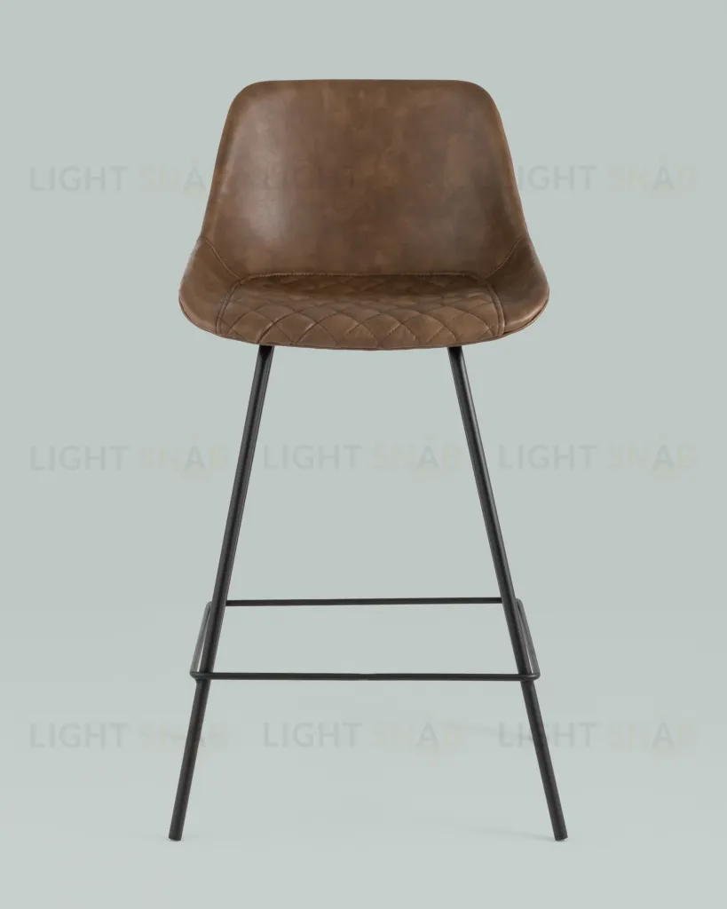 Стул полубарный TEXAS экокожа коричневый УТ000031346